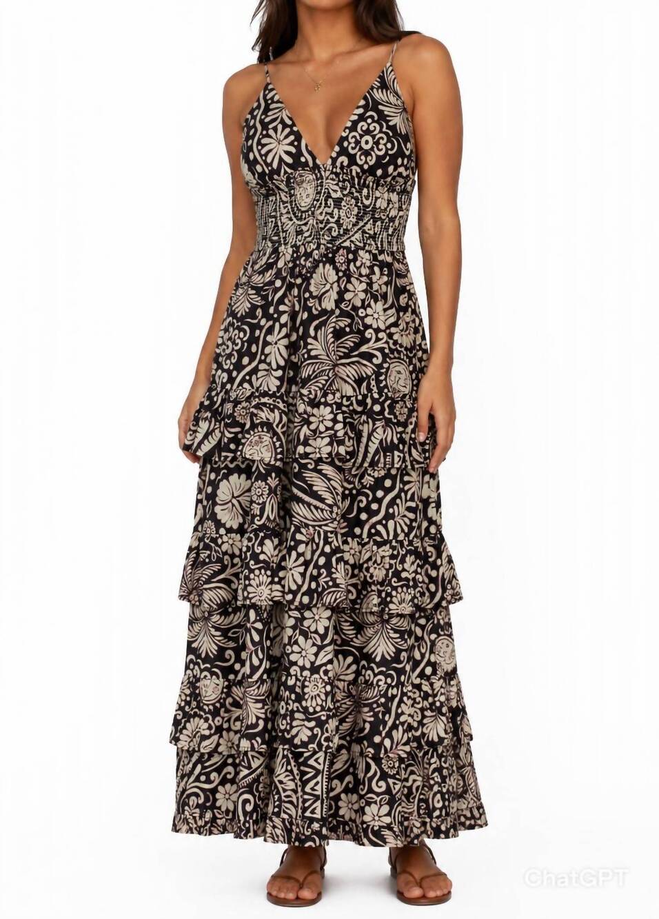 NEW BILA77 alana maxi dress in black sand